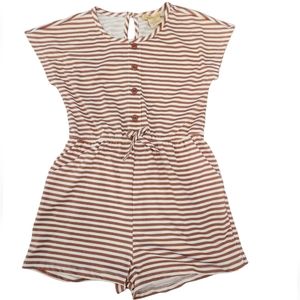 Emma & Elsa Striped Romper With Pockets (7/8)